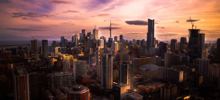 Toronto skyline during summer