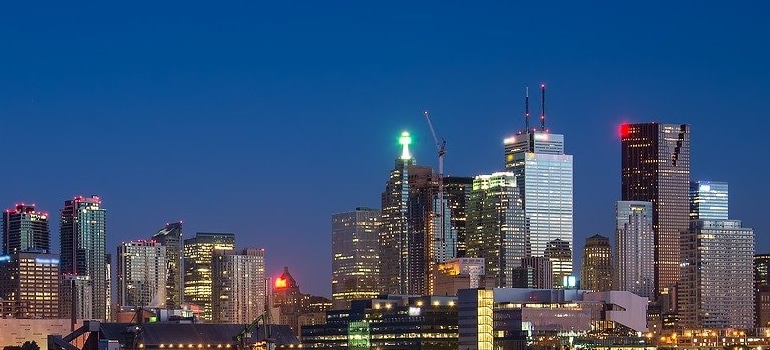 image of city at night
