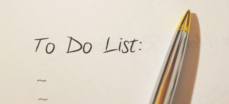 a to do list you need to write before Moving from Hamilton to Mississauga