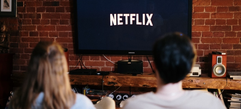 Picture of a couple watching a movie