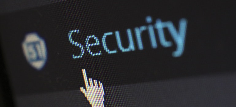 Security icon on the computer