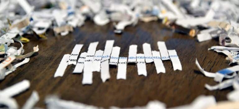 Shredded paper which will help you protect your personal information when moving